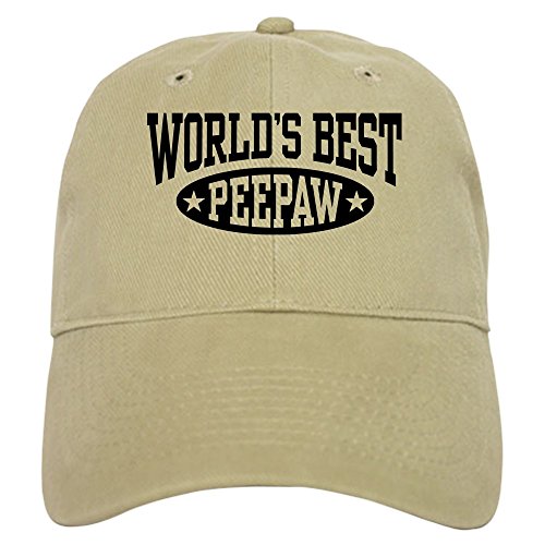 CafePress World's Best Peepaw Cap Unique Adjustable Baseball Hat Khaki