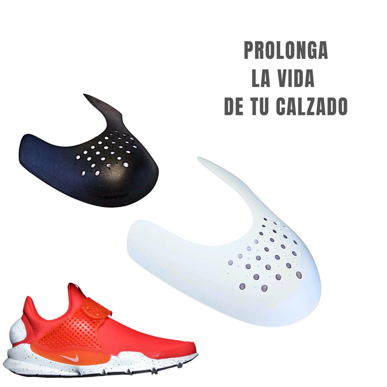 RF.ROFER® 3 Punteras para zapatos + 1 Calzador|Puntera antiarrugas para zapatillas |protectores antiarrugas zapatillas deporte