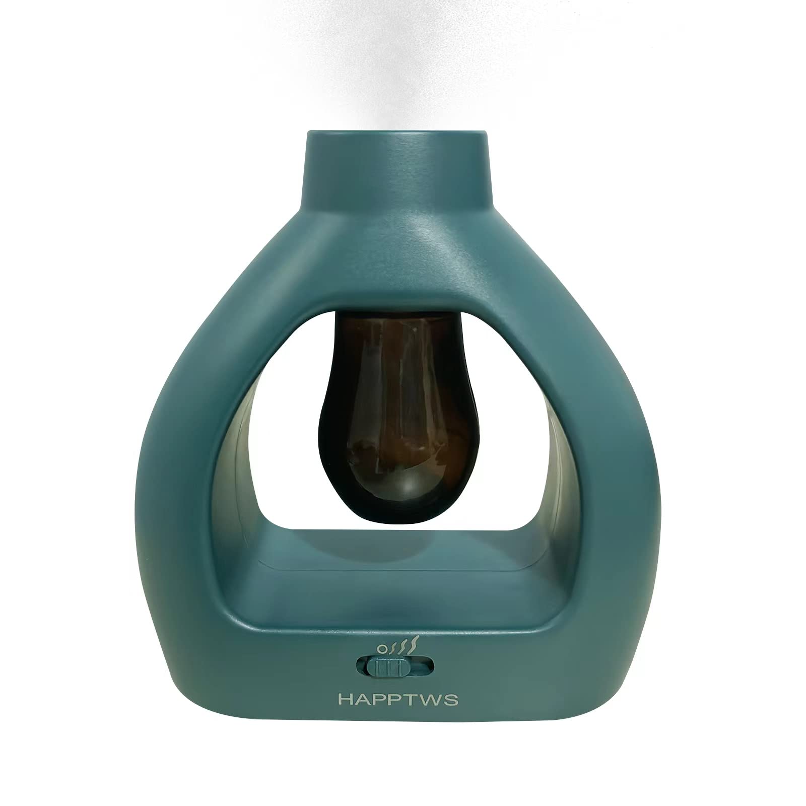 HAPPTWS Waterless Essential Oil Diffuser - Rechargeable & Portable with 3 Time Settings and Adjustable Mist - Perfect for Bedroom, Yoga Room, and Office Green