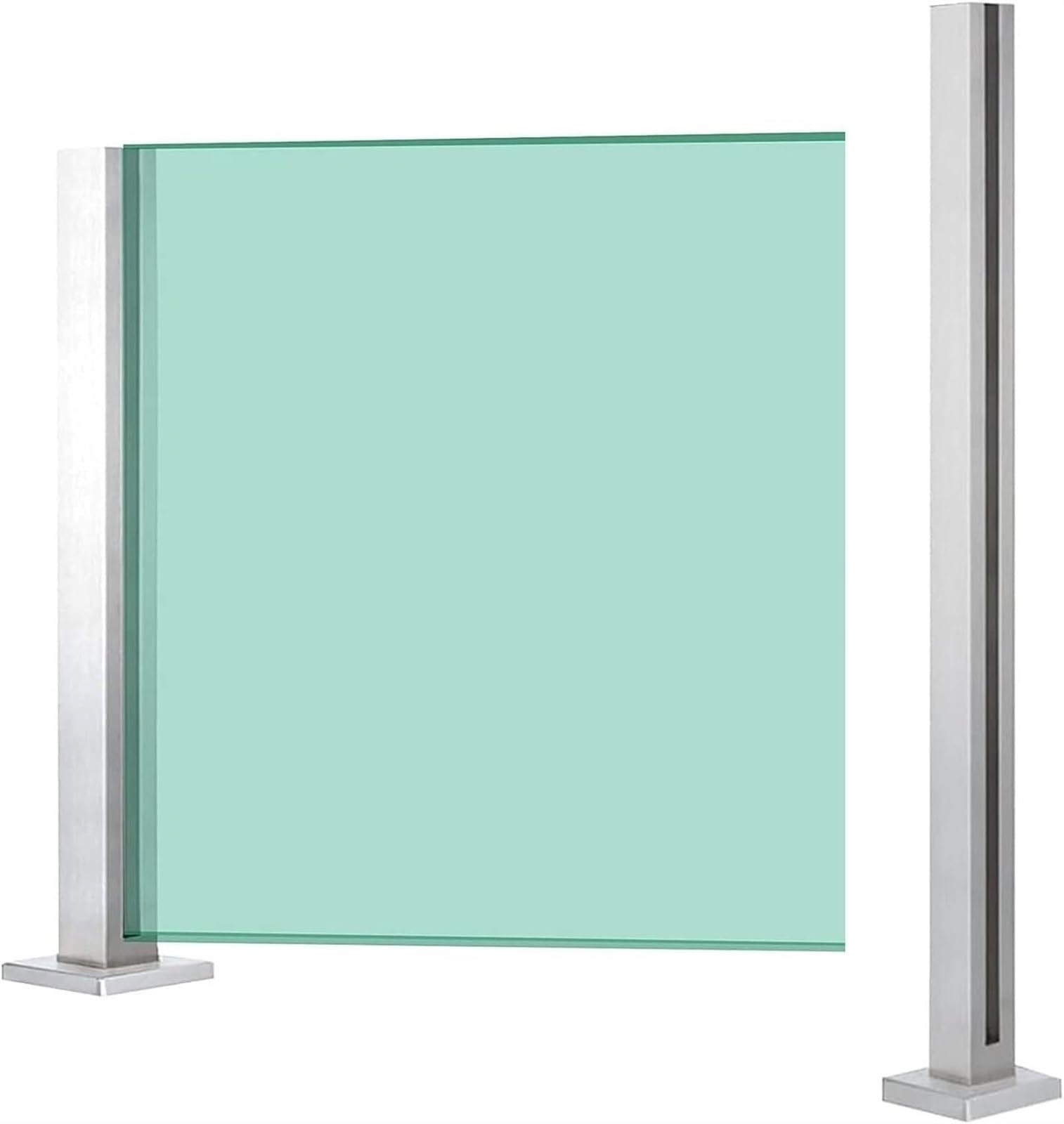 Stabiler 65–105 cm quadratischer Balkonendpfosten – ideal für Terrassen-, Terrassen- und Pool-Zäune – perfekte Outdoor-Gartendekoration und Sicherheitslösung (Farbe: Endpfosten, Größe: 90 cm)