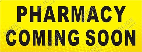 Cartel de pancarta de farmacia de 22 x 60 pulgadas (diseño #4), cambio de texto existente disponible (opcional)