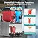 Mirfee 8 Gal/30 L Commercial Slushy Machine with LED Light, 15-45 Minutes to Make，15L×2 Tanks Commercial Frozen Drink Machine, 110V Margarita Slushie Maker, for Wine Cocktails, Daiquiri Juice
