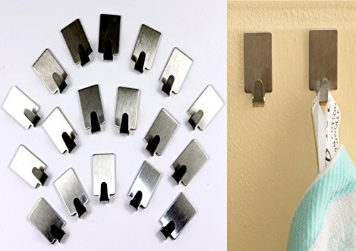 Klebehaken Edelstahlhaken Handtuchhaken Handtuchhalter Küchenhaken Haken Wandhaken Badhaken 790 (36 Stück) Cover