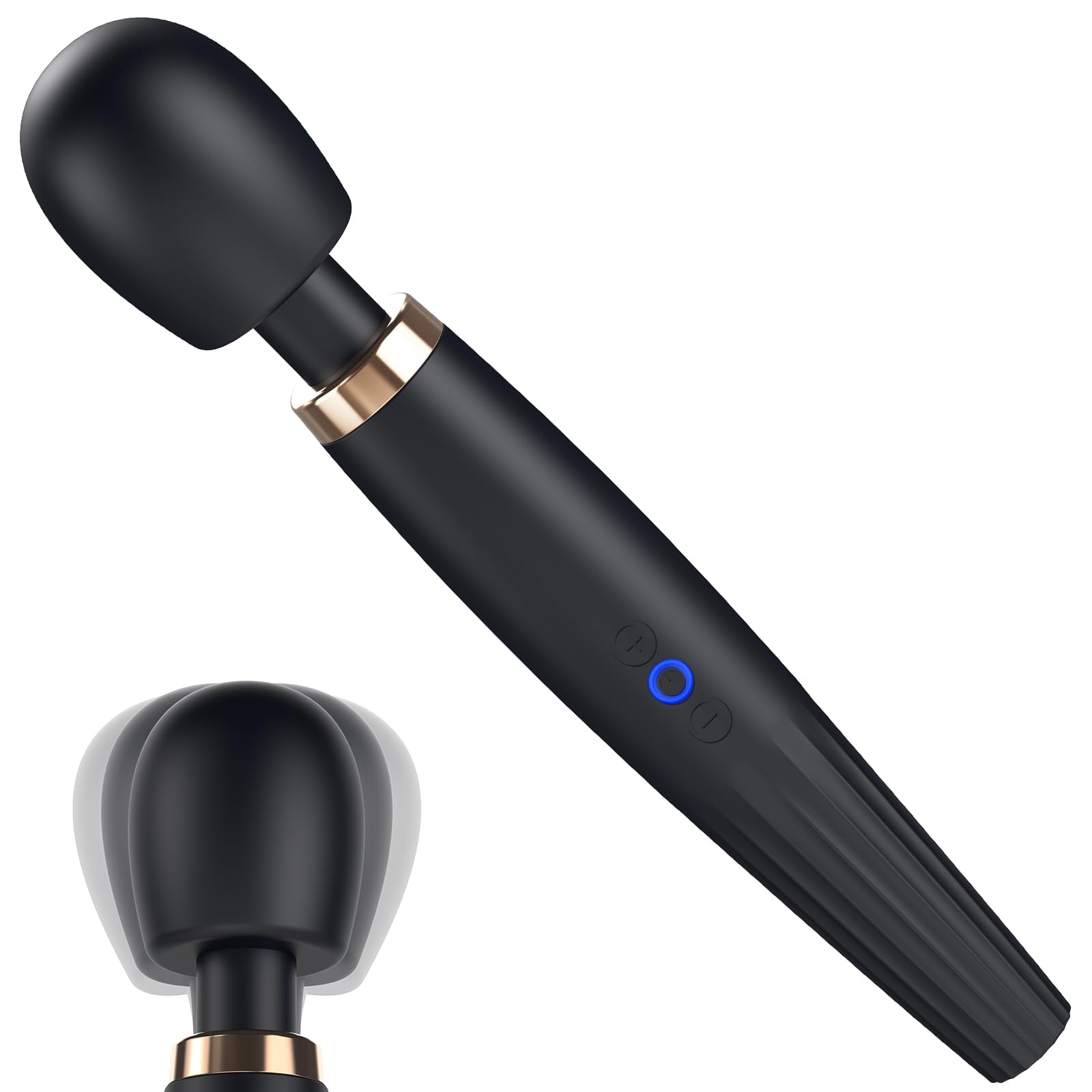 Vibrador Kickiss Wand, juguetes para adultos con 5 vibraciones y 3 velocidades, potente varita mágica, vibradores de punto G para estimulación del clítoris, juguetes sexuales, masajeador sexual de mano inalámbrico y silencioso para mujeres y parejas.