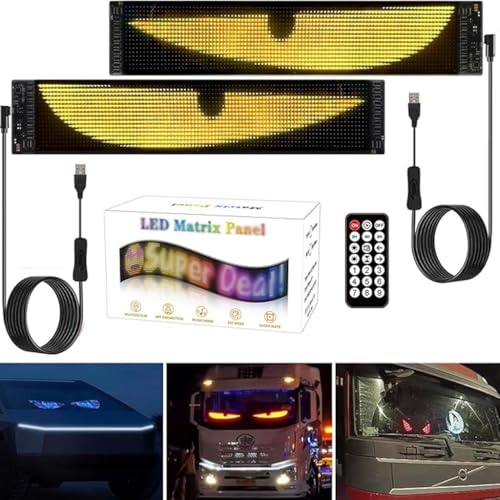 Flexible Panneau Affichage LED, Plaque Lumineuse Camion Personnalisé, Bluetooth Panneau Publicitaire Lumineux Programmable Voiture Plaque Lumineuse...