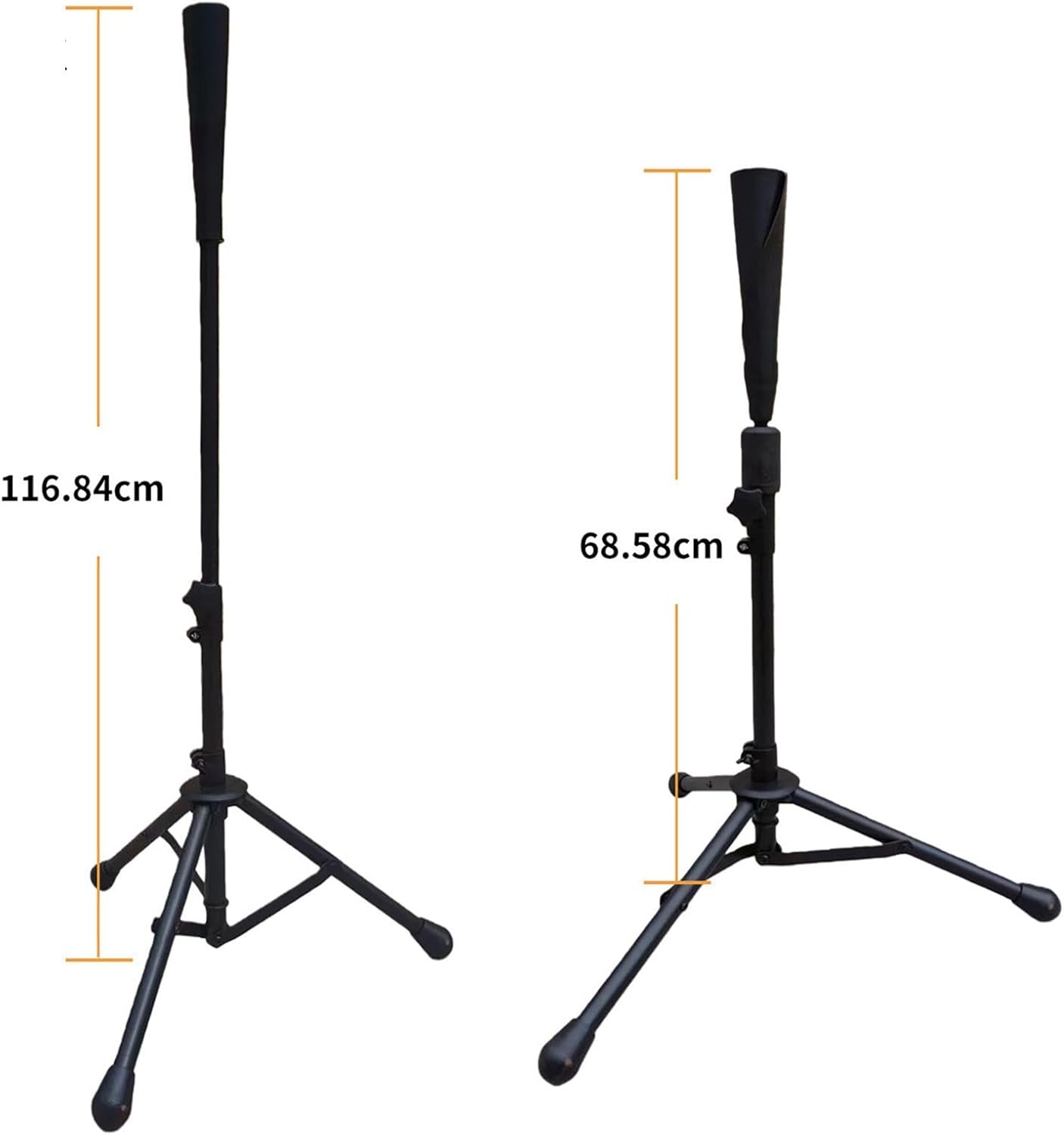 Baseball Batting Tee Heavy Duty Tripod Stand Adjustable Equipment Softball Hitter Iron Silicone Material Stable Base Suitable for Adults Young