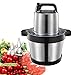 Zerkleinerer Edelstahl, 1000W Universalzerkleinerer Elektrisch 6L Fleischwolf mit Starker Motor, 2 Geschwindigkeitsstufen Bremsfunktion für Fleisch,Obst,Gemüse,Babynahrung