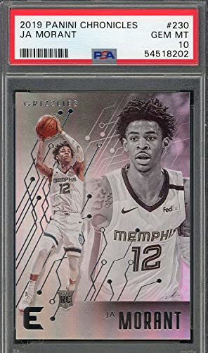 Ja Morant 2019 Rookie Card 230 Graded PSA 10 Gem Mint (Cert54518202) NBA Basketball Card