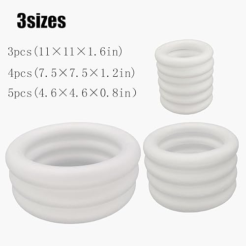 Miniatura 2 de FFchuanhe Paquete de 12 coronas de espuma para manualidades, 3 tamaños (11 pulgadas, 7.5 pulgadas, 4.6 pulgadas) para proyectos de flores, Navidad,