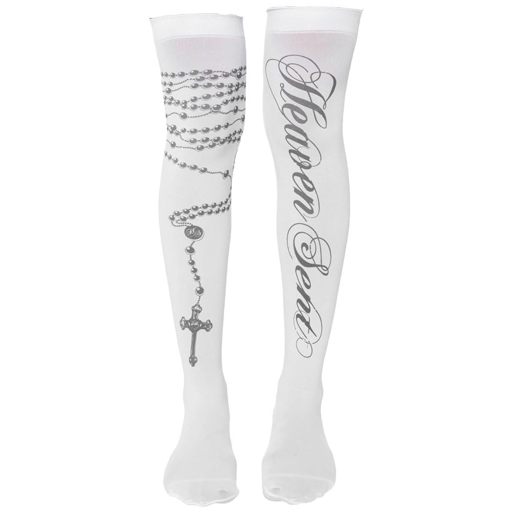 Hrippy 1 Pair Print Thigh High Sock, Y2k Slouch Long Hosiery Socks for Womens Sexy Daily Fashion Styling Matching
