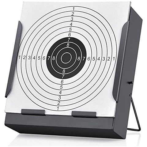 Greenmall 14 * 14cm Target Holder + 100 Targets Air Rifle Pellet Trap Shooting Airsoft Cover