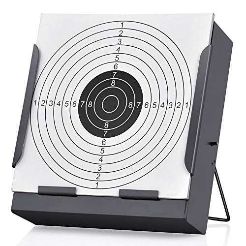 Greenmall 14 * 14cm Target Holder + 100 Targets Air Rifle Pellet Trap Shooting Airsoft Target