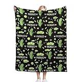 Picture of Pickle Blanket for Pickles Lover Funny Pickle Gift for Girl Boys Women Super Soft Flannel Blanket for Sofa Couch Bed Camping Travel - Plush Warm Home Decor for All Seasons, 40"x50"for Kids/Baby
