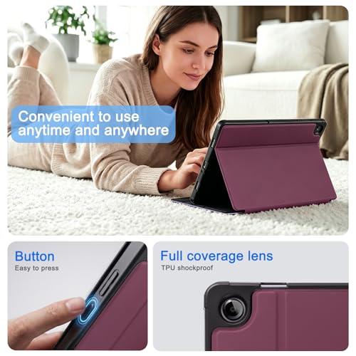 Image of CoBak Case for Samsung Galaxy Tab A11+ Plus 11 inch 2025, Multi-Viewing Angles, All New PU Leather Folio Stand Cover with Auto Sleep Wake Feature for Samsung Galaxy Tab A11+ Tablet 11-inch, Burgundy