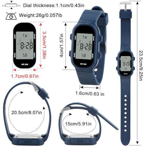 Image of Juboos Kid's Digital Watch for Boys and Girls, Waterproof LCD Digital Sports Kids Watch with 7 Color LED Lights, Stopwatch, Alarm