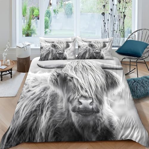 Housse de couette microfibre résistante fleurs d'hibiscus 220x240 - 4