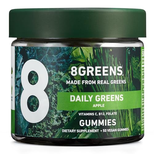 8Greens-Daily-Greens-Gummies-Superfood-Booster-Energy-Immune-Support-Made-with-Real-Greens-High-in-Antioxidants-Greens-Powder-Vitamin-C-B12-Spirulina-Apple-Flavored-50-Vegan-Gummies