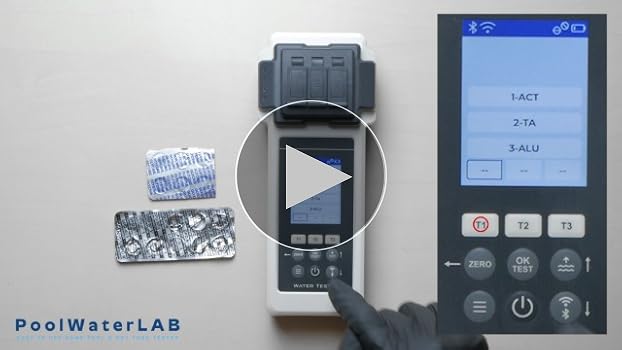 Photomètre PoolLab 2.0 - Testeur Eau Piscine Professionnel | 27 Paramètres Mesurés + 70 Pastilles | Bluetooth & WiFi