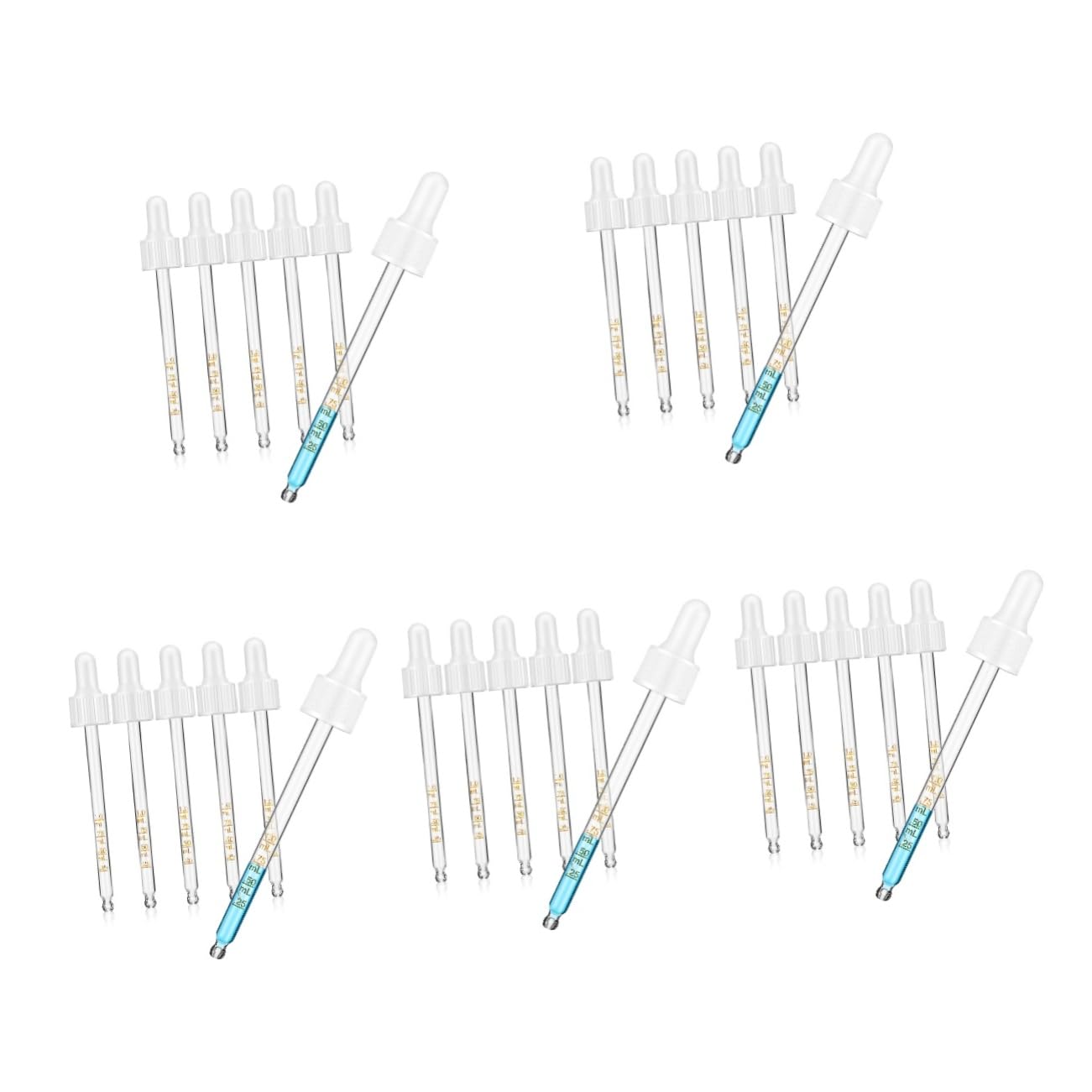 Mobestech 30stücke Glas Pipetten Mit Skalierung Flüssigkeitsdosierer Für Ätherische Öle Kosmetik Laboranwendungen Präzise Messung Einfaches Handhaben Vielseitig Einsetzbar