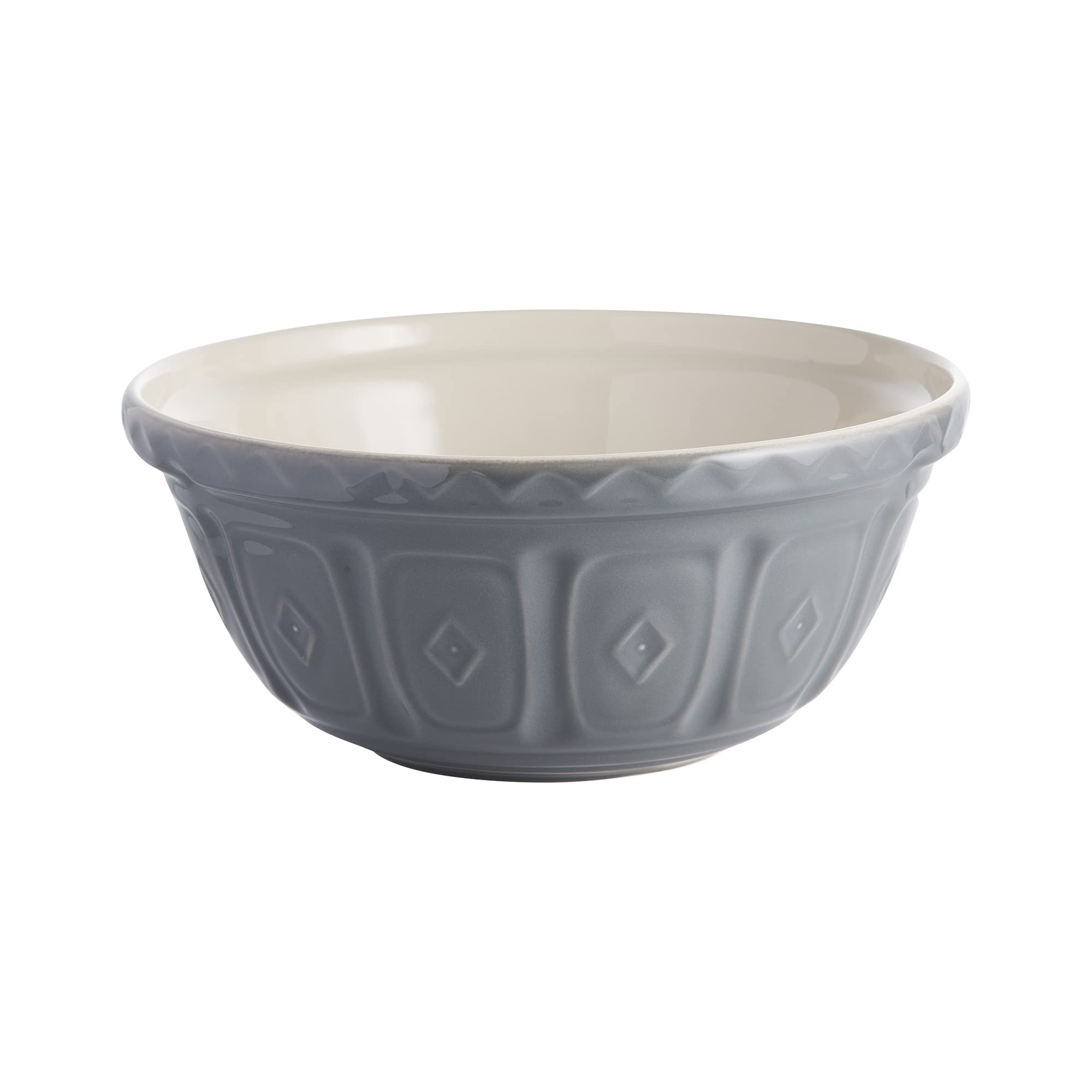 Mason Cash Cane Grey Mixing Bowl | 2 Litre Capacity | 24cm Earthenware Bowl with Classic Pattern Design | Dishwasher Safe | Ideal for Baking, Pastry, Cakes, Cookies & Family Baking โ image 1