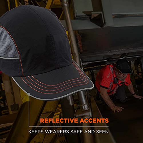 Safety Bump Cap, Baseball Hat Style, Comfortable Head Protection, Long Brim, Extra Large Skullerz 8950Xl,Black #TOP4