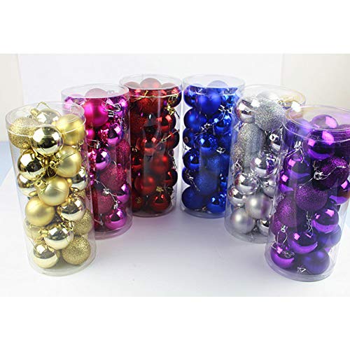 Kerstballen, 24 Stks Kerst Bal Ornamenten Onbreekbare Kerstboom Ballen Decoraties voor Vakantie Bruiloft Party Decoratie Oranje 4 cm - Afbeelding 3
