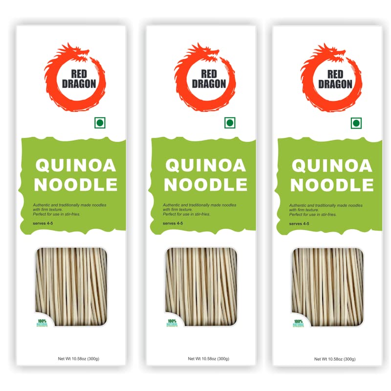 Red Dragon Quinoa Noodles Fresh and Delicious Organic Tasty Cuisine 300g each (Pack of 3) |No Preservatives (B0B5FC662G) Amazon Price History, Amazon Price Tracker