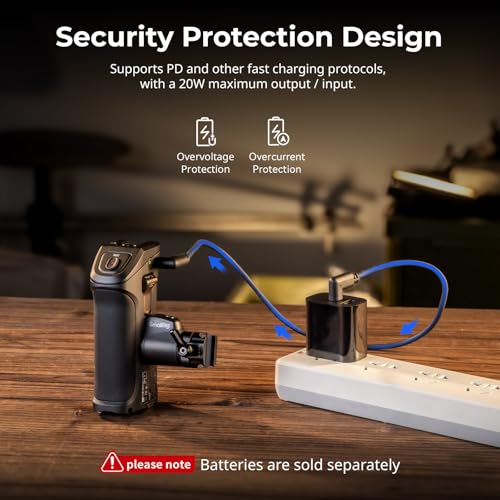 Image of SmallRig Rotating Side Handle with Trigger REC for Sony Selected Mirrorless Cameras, for Sony Alpha 7 IV /Alpha 7R V / A7 III / FX3 / Alpha 9, Compatible with F550 /570 Battery, Shutter Control
