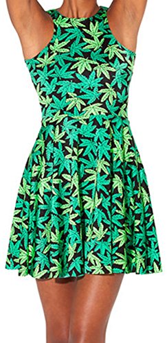 Image of Sister Amy Printed Elastic Sleeveless Shaping Breathable Camisole Skater Dress