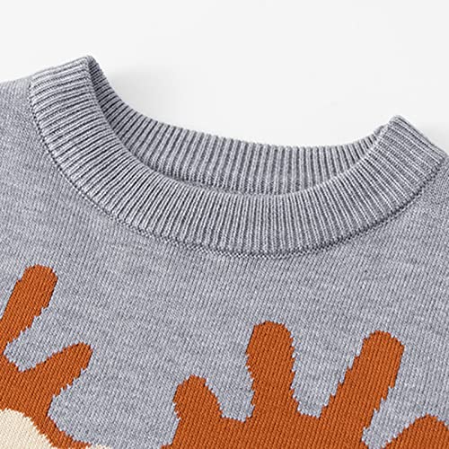 Baby Boys Girls Christmas Sweater Reindeer Print Long Sleeve Crewneck Pullover Top Winter Thermal Warm Tops4