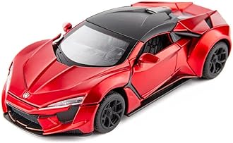 Alloy Metal Pull Back Die-cast Car 1:32 Diecast Metal Pullback Toy car with Openable Doors & Light, Music Boys Gifts Toys for Kids Colors as Per Stock (Hyper Sport)