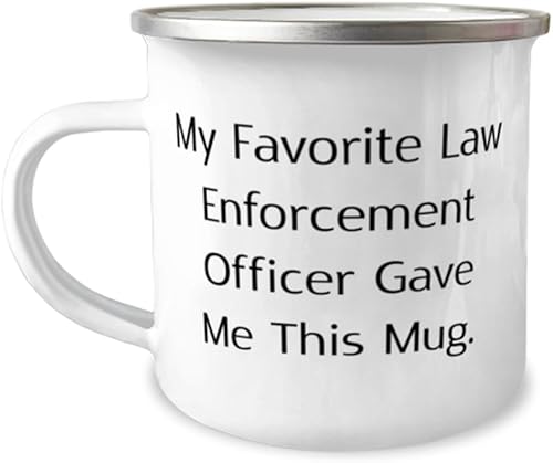 Miniatura 1 de Gag Law enforcement officer Gifts, My Favorite Law Enforcement, Sarcastic Birthday 12oz Camper Mug For Friends From Colleagues, Police officer