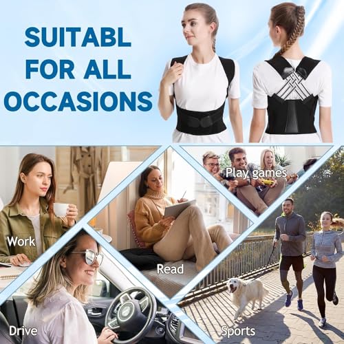 COLEESON Posture Corrector for Men and Women, Comfortable Upper Back Brace, Adjustable Back Straightener Support for Shoulder, Neck and Back - Image 7