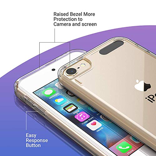 Ulak Compatible With Ipod Touch 7 Case Clear, Ipod Touch 6 Touch 5 Case With 2 Screen Protectors, [Anti-Yellowing] Slim Soft Tpu Bumper Hard Cover For Ipod Touch 5Th /6Th /7Th Generation, Clear #TOP4