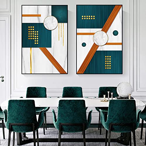 Art mural abstrait géométrique de qualité supérieure ensemble de 3 toiles d'art moderne