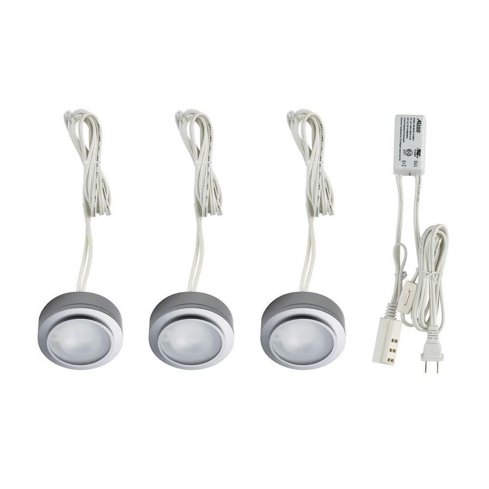 Alico Industries MZ413-5-16-K Zee-Puk Collection 3-Light Complete Kit, Stainless Steel Finish with Frosted Lens