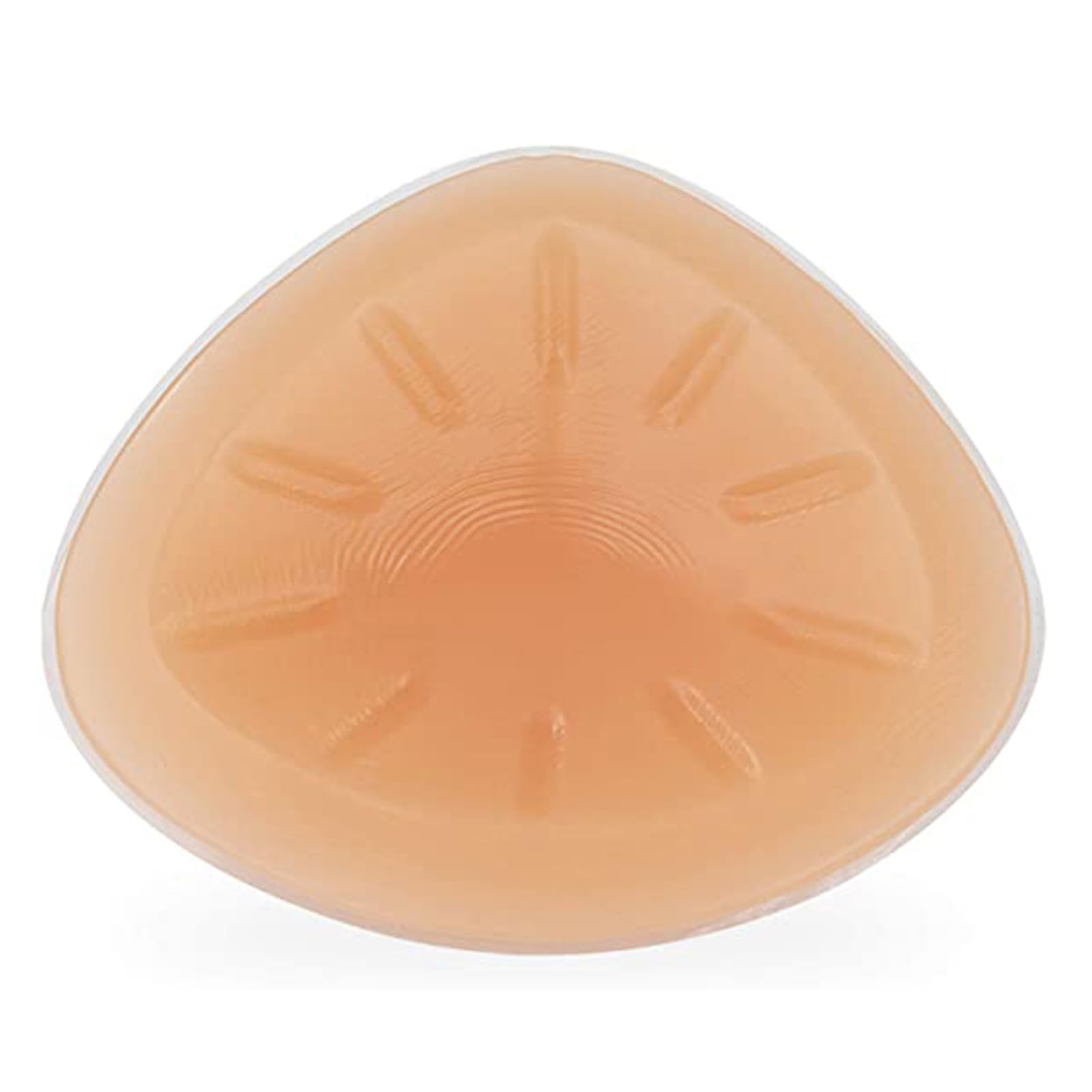 Protesi mammarie triangolari in silicone, morbide, realistiche, autoadesive, post mastectomia, crossdresser, cosplay, cuscinetti concavi per reggiseno (200 g/pezzo, color carne)