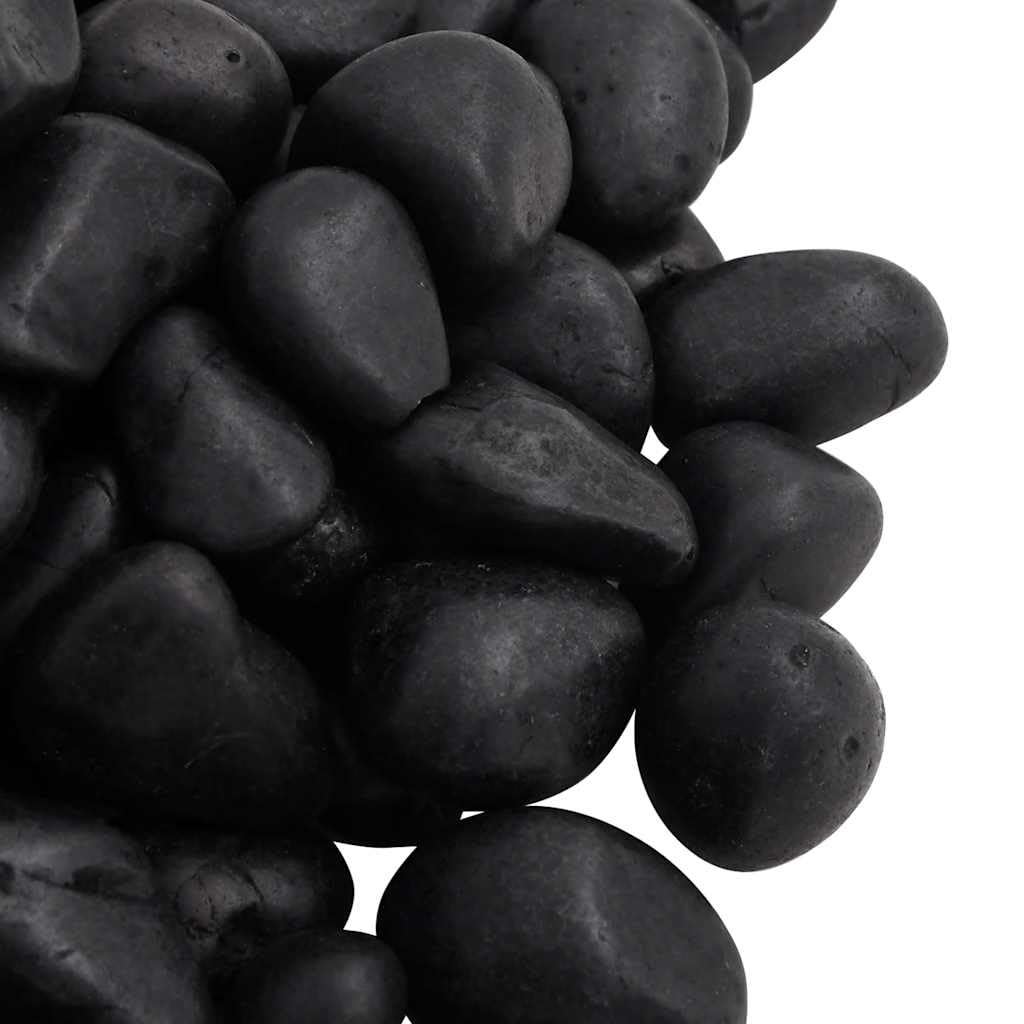 Ciottoli lucidati da 25 kg, nero, 2,5 cm, per decorazione acquario, acquascaping, vasche, terrario, accessori per pesci, gamberetti, pesci, pietra naturale con superficie liscia
