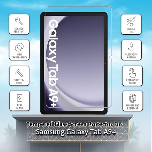 Image of Premium Tempered Glass Screen Protector for Samsung Galaxy Tab A11 Plus /A9 Plus Tablet [11 inch] [SM-X210 /X216] [Anti-Scratch] & [9H Surface Hardness] - Pack of 1