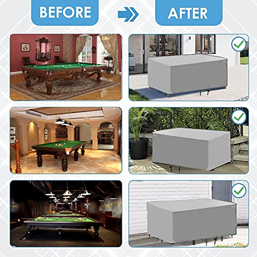 Housse de table de billard imperméable et bâche de protection extérieure anti-UV