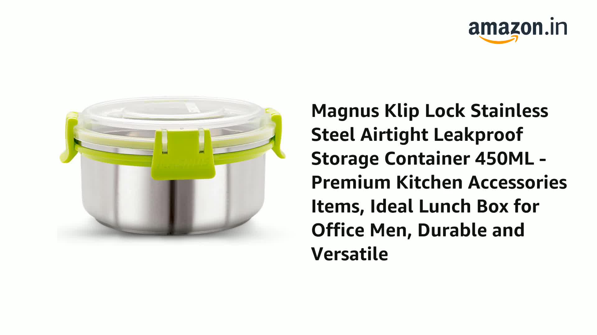 Buy Magnus Klip Lock Stainless Steel Airtight Leakproof Storage