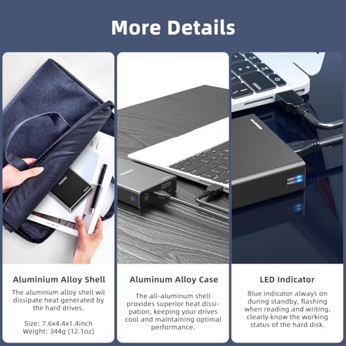 Image of MAIWO 2 Bay 2.5 inch USB 3.0 SATA Hard Drive HDD RAID Enclosure Support RAID 0 /1 RAID Mode RAID Storage Case Up to 12TB
