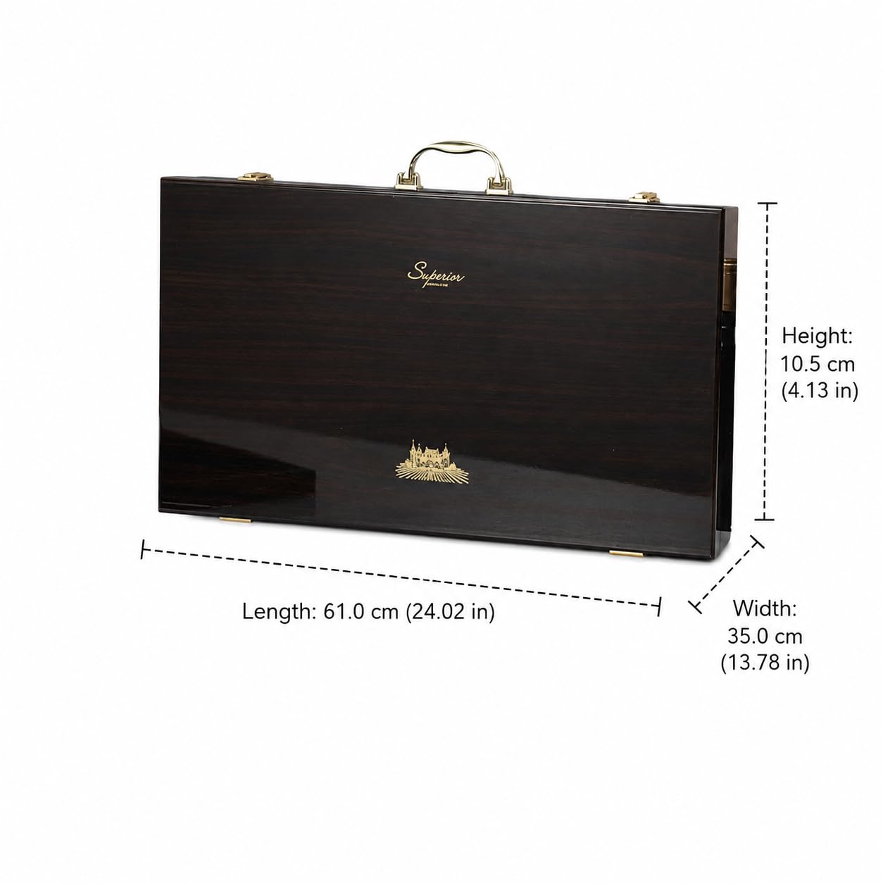 Scatola per Vino in Legno di Ebano o Sandalo Rosso, Cassetta Legno per 6 Bottiglie, Confezione Regalo Vino con usura in Metallo