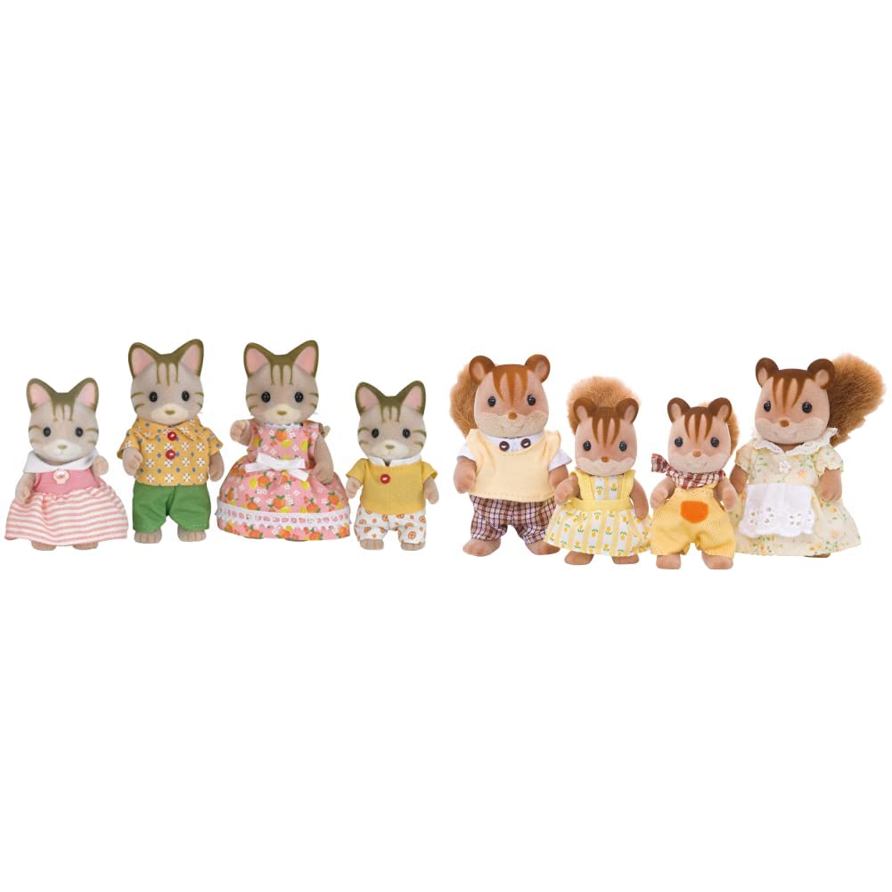 Sylvanian Families - La famille Chat Persan - Set 4 figurines - Plongez dans l'univers de la famille Sylvanian - Figurines animaux miniatures - Jouet enfant 3 ans et + - 5455