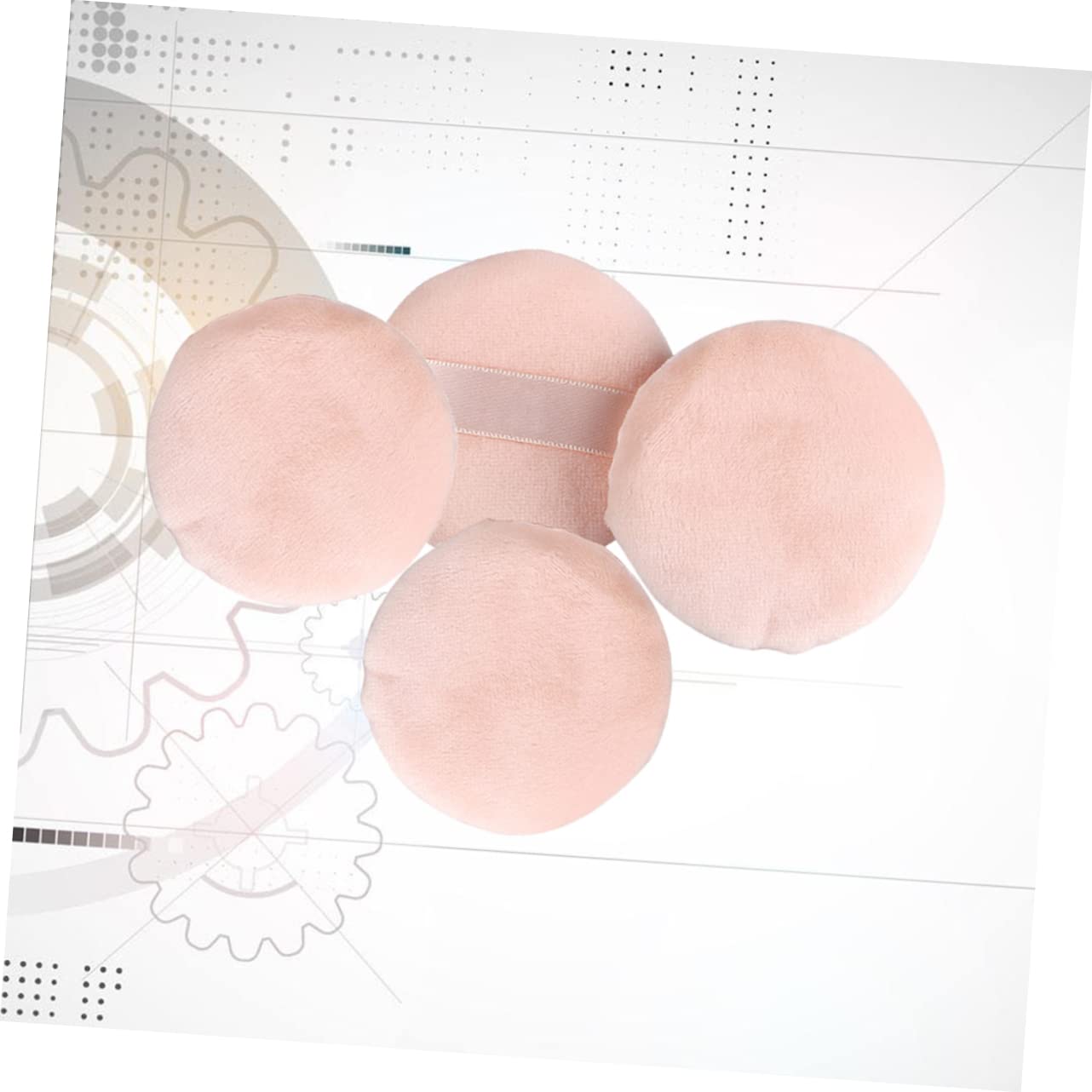 Gatuida 4pcs Round Loose Powder Puff Makeup Sponge Puff No Fluorescent for Face Large Size Gentle Application for Delicate