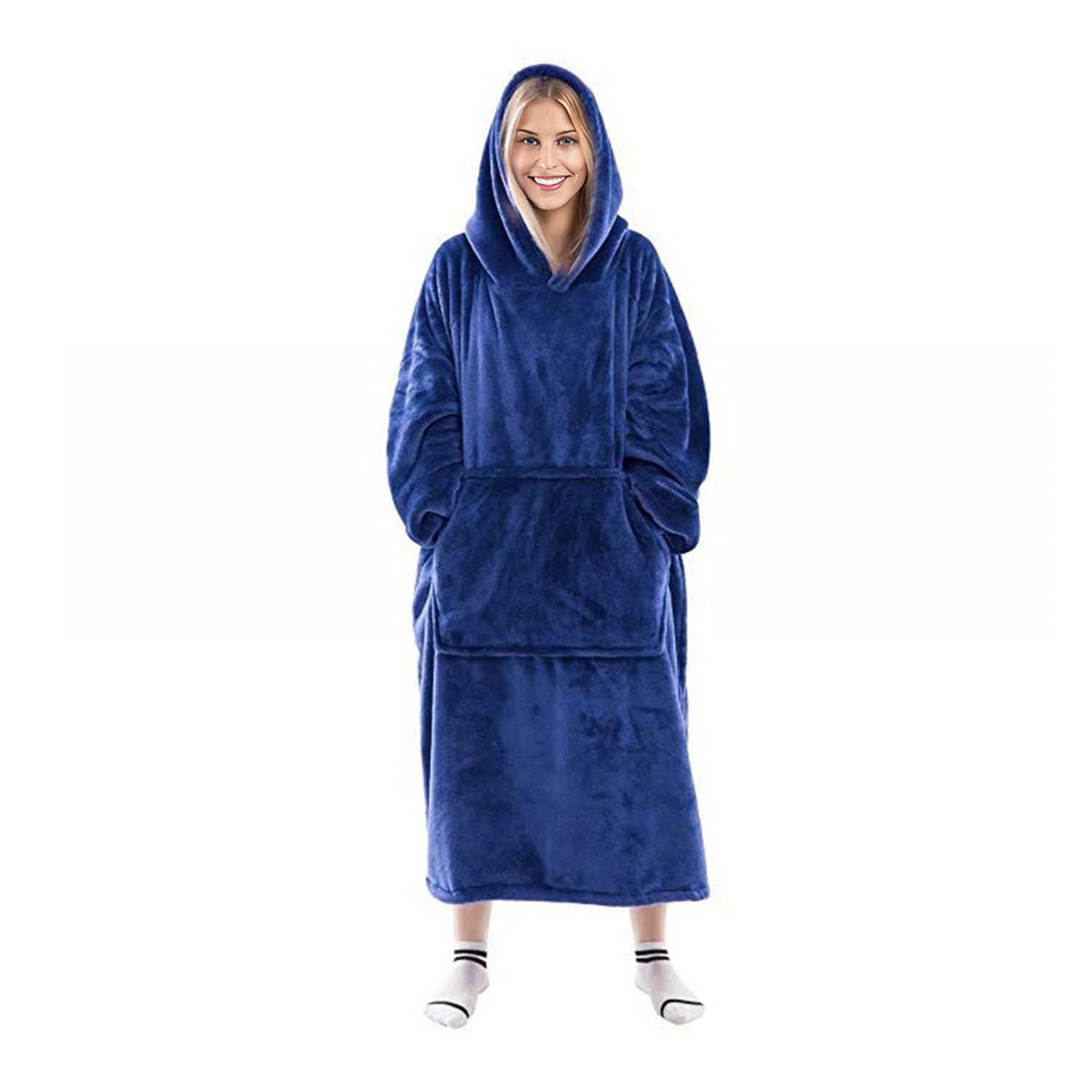 Sponsored Ad – Hoodie Blanket, Super Soft Warm Oversized Blanket Hoodie, Comfortable Giant Pocket Sweatshirt Blanket, Sherpa Fleece for Women Men One Size Fit All