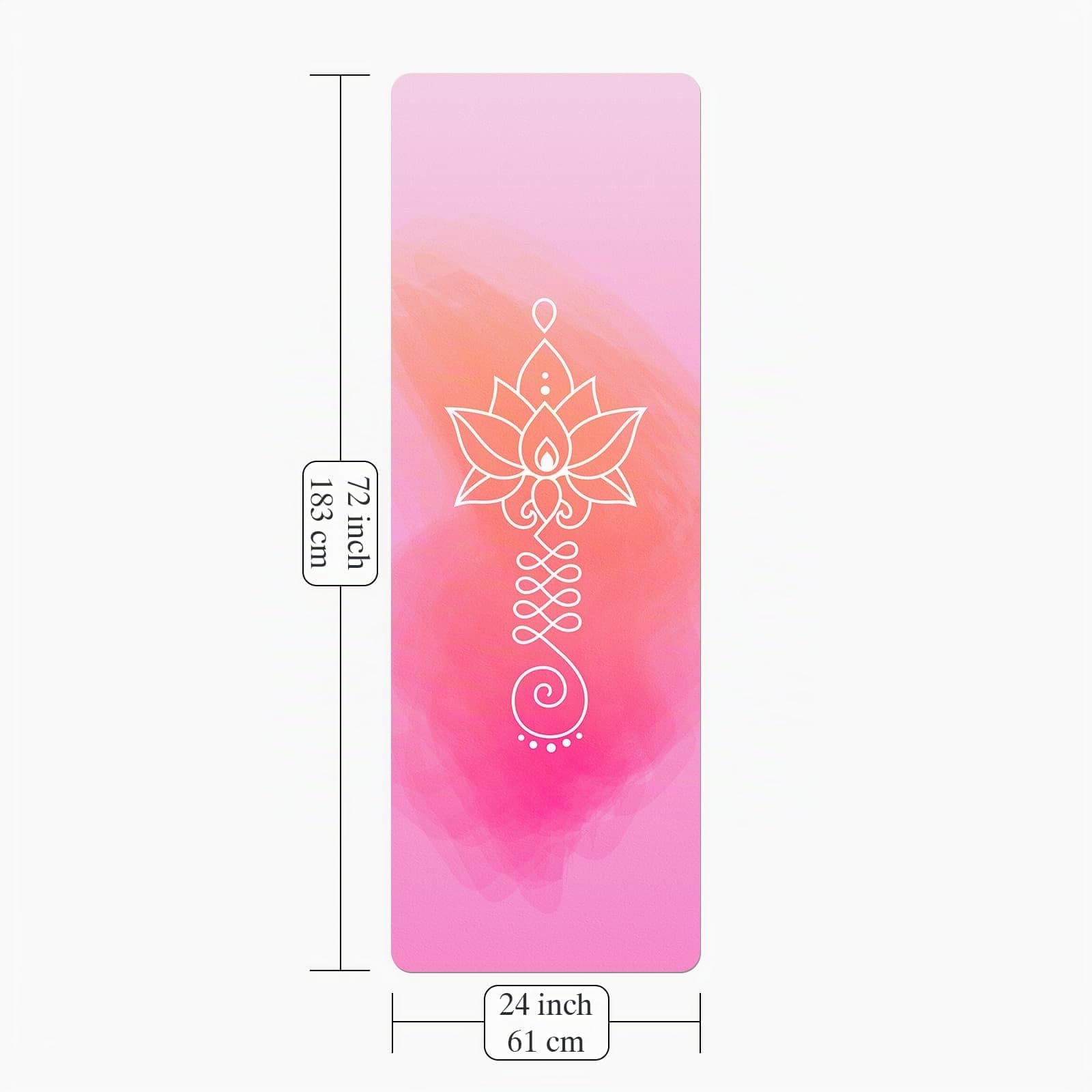 Tapis de Yoga de Voyage, Tapis d'exercice et de Fitness Pliable et Antidérapant de 1,5 mm d'épaisseur pour Pilates Gym Stretching, Absorbe la Transpiration, 183 x 61 cm
