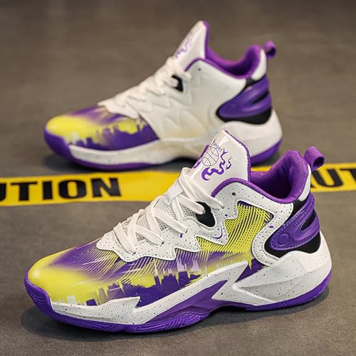 Kids Basketball Shoes Boys High-top Sports Shoes Sneakers Durable Lace-up Non-Slip Girls Running Shoes3