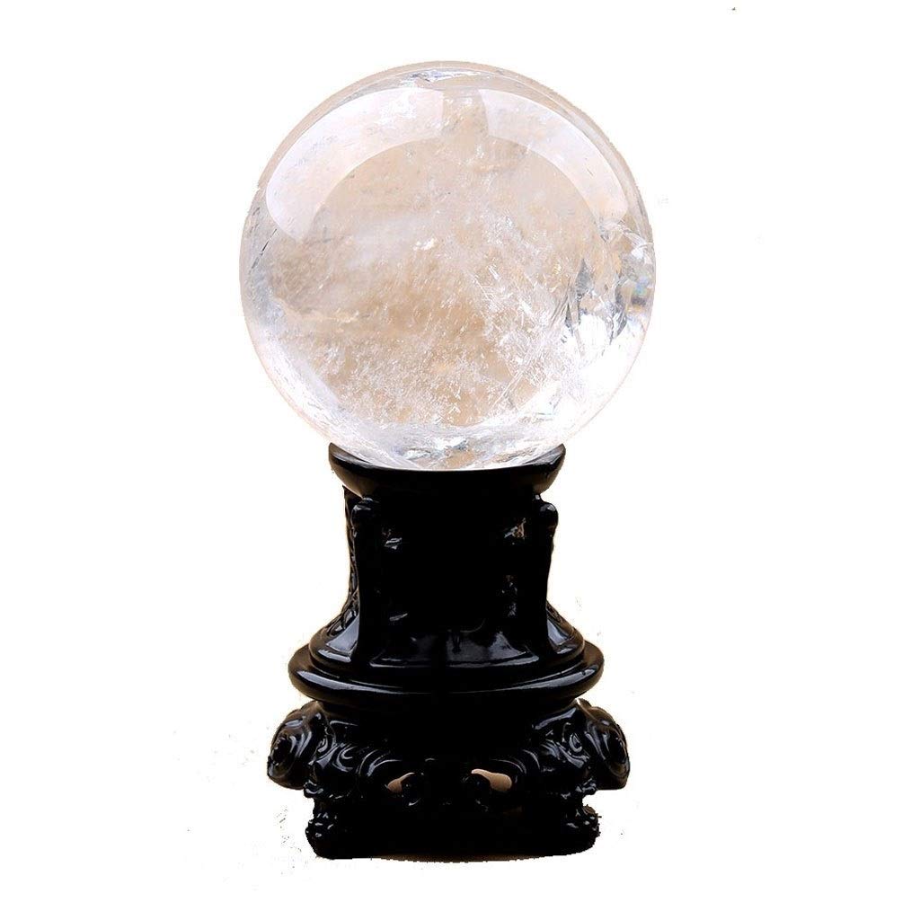 Bola de Cristal (en la Magia Occidental) Blanco Natural Bola de Cristal Agrietado Oficina Auspicioso Feng Shui de la Bola de la Bola de Piedra Talla Pulido Regalo de los Ornamentos Bol
