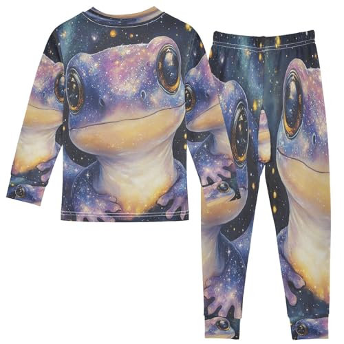 Pajama Sets Long Sleeve Cute Galaxy Axolotl Soft Comfy Sleepwear 2 Piece PJS 3-8T3